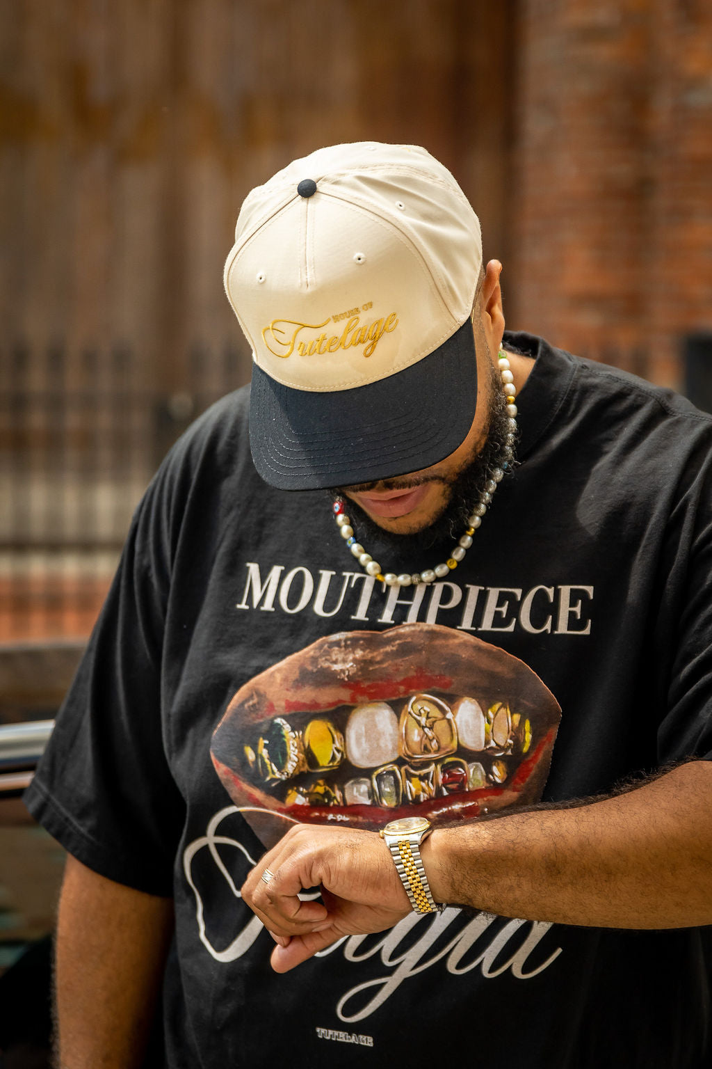 Tutelage Black Snapback Hat